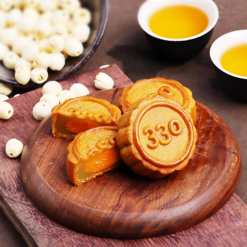 330迷你低糖蛋黃白蓮蓉月餅(4個裝/盒)