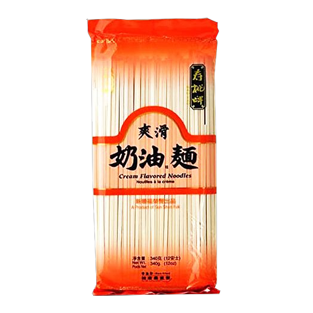 原箱优惠-寿桃牌全旦面(幼条) 340g x 24包