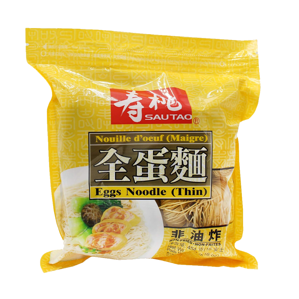 原箱优惠-寿桃牌全旦面(幼条) 454g x 24包