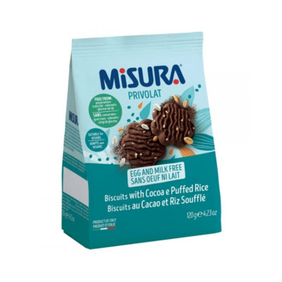 Misura - Biscuit with Cocoa & Puffed Rice (Milk and Egg Free) 120g, , ["Biscuit\/Cookie","Healthy Food","Snack"], snacks hk, grocery hong kong, beverage hk, 健康食品, 零食, 手工藝品, 居家用品, 天然有機, 送禮 建議, personal care products hk, 本土 良作, 社企 香港, 社企禮品, 新生精神康復會, nlpra, 自家品牌, 身心靈健康