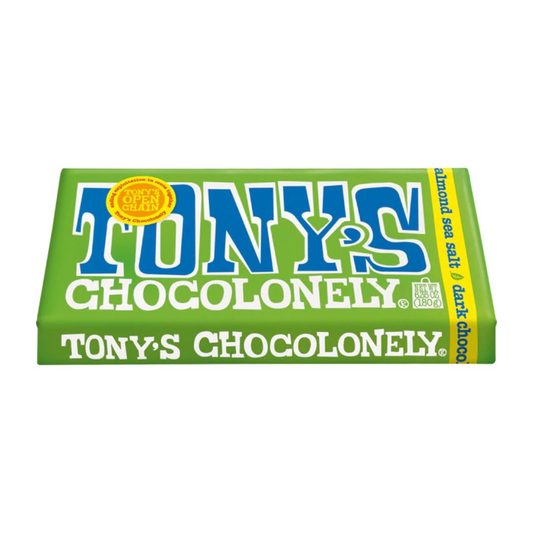 Tony's Chocolonely - Dark Chocolate Almond Sea Salt 180g, , ["Chocolate\/Candy","Healthy Food","Snack"], snacks hk, grocery hong kong, beverage hk, 健康食品, 零食, 手工藝品, 居家用品, 天然有機, 送禮 建議, personal care products hk, 本土 良作, 社企 香港, 社企禮品, 新生精神康復會, nlpra, 自家品牌, 身心靈健康