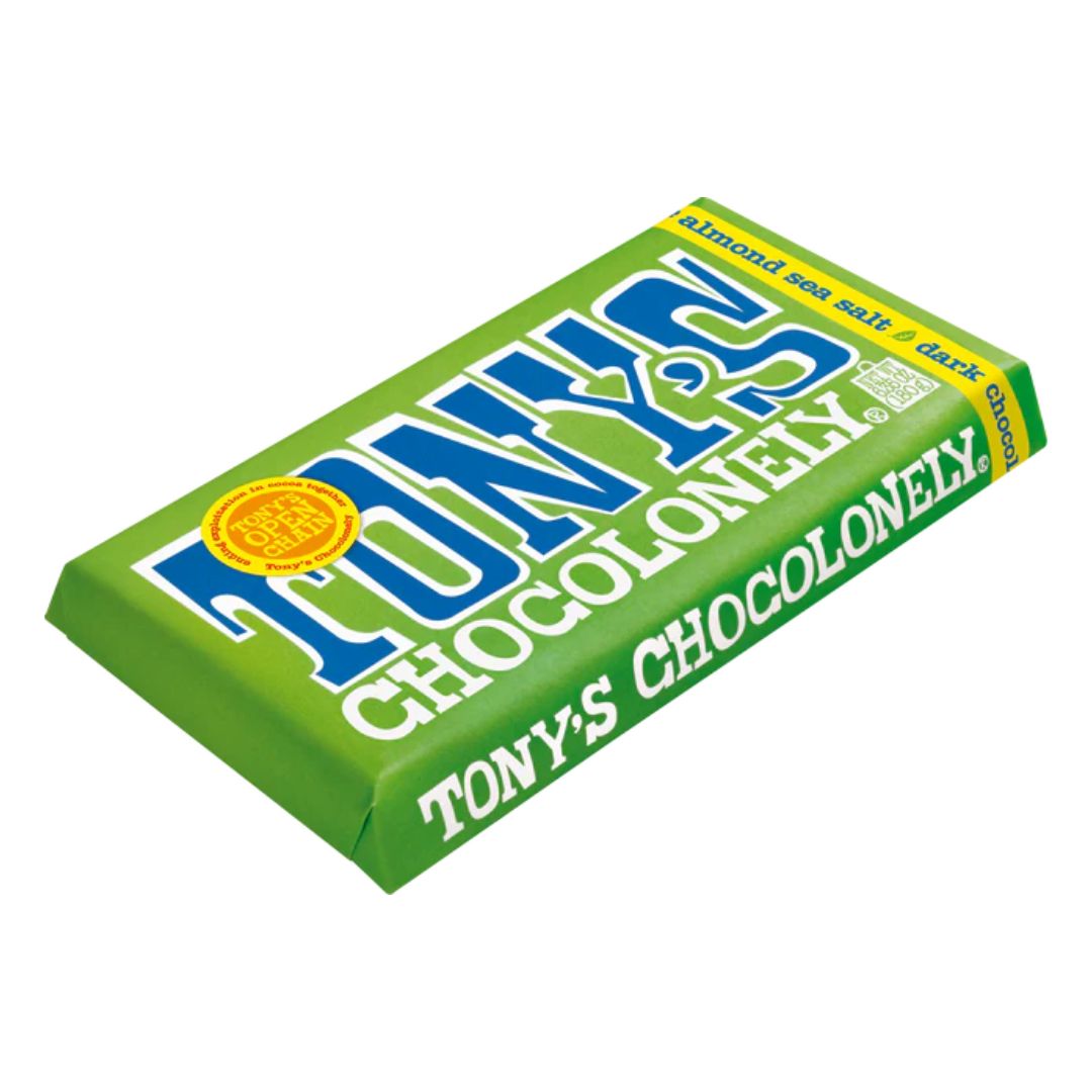 Tony's Chocolonely - Dark Chocolate Almond Sea Salt 180g, , ["Chocolate\/Candy","Healthy Food","Snack"], snacks hk, grocery hong kong, beverage hk, 健康食品, 零食, 手工藝品, 居家用品, 天然有機, 送禮 建議, personal care products hk, 本土 良作, 社企 香港, 社企禮品, 新生精神康復會, nlpra, 自家品牌, 身心靈健康