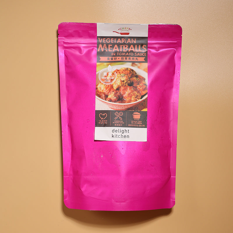 (Frozen) Chefs Delight - Vegetarian Meatballs in Tomato Sauce 350g  (Serving for 2 persons), , ["Chefs Delight","Chilled\/Frozen","Frozen Food","Meat","Self-brand"], snacks hk, grocery hong kong, beverage hk, 健康食品, 零食, 手工藝品, 居家用品, 天然有機, 送禮 建議, personal care products hk, 本土 良作, 社企 香港, 社企禮品, 新生精神康復會, nlpra, 自家品牌, 身心靈健康