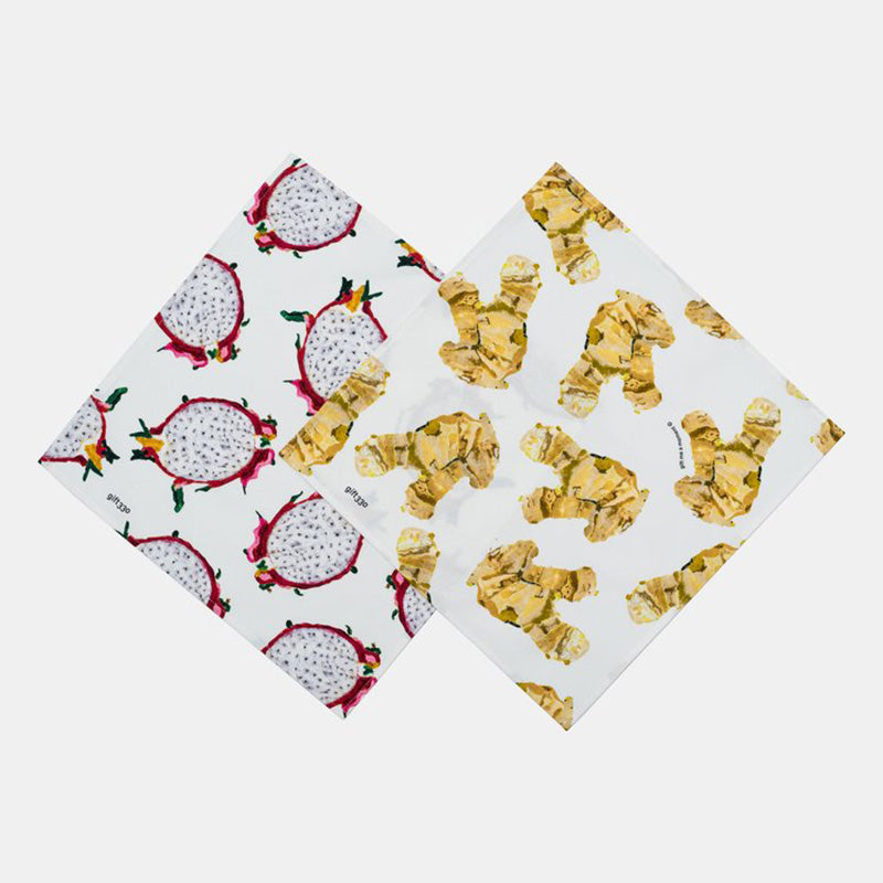 gift330 - Tea Towel Set (Ginger/ Dragon Fruit), , ["gift330","Handicraft","household","Personal Care\/Household","Self-brand","self-brand household","Tableware"], snacks hk, grocery hong kong, beverage hk, 健康食品, 零食, 手工藝品, 居家用品, 天然有機, 送禮 建議, personal care products hk, 本土 良作, 社企 香港, 社企禮品, 新生精神康復會, nlpra, 自家品牌, 身心靈健康