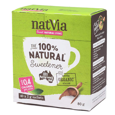 Natvia - Natural Stevia Sweetener (40 stick box) 80g, , ["Grocery","Healthy Food","Seasoning"], snacks hk, grocery hong kong, beverage hk, 健康食品, 零食, 手工藝品, 居家用品, 天然有機, 送禮 建議, personal care products hk, 本土 良作, 社企 香港, 社企禮品, 新生精神康復會, nlpra, 自家品牌, 身心靈健康