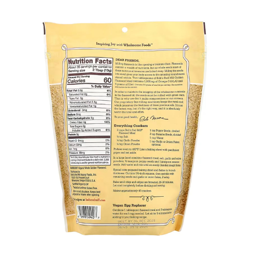 Bob's Red Mill - Organic Golden Flaxseed Meal 16 oz (453 g)