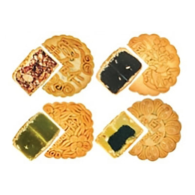 素之樂 - 團圓精選 (榴槤、班蘭、五仁、黑芝麻蓮蓉) 4x185g