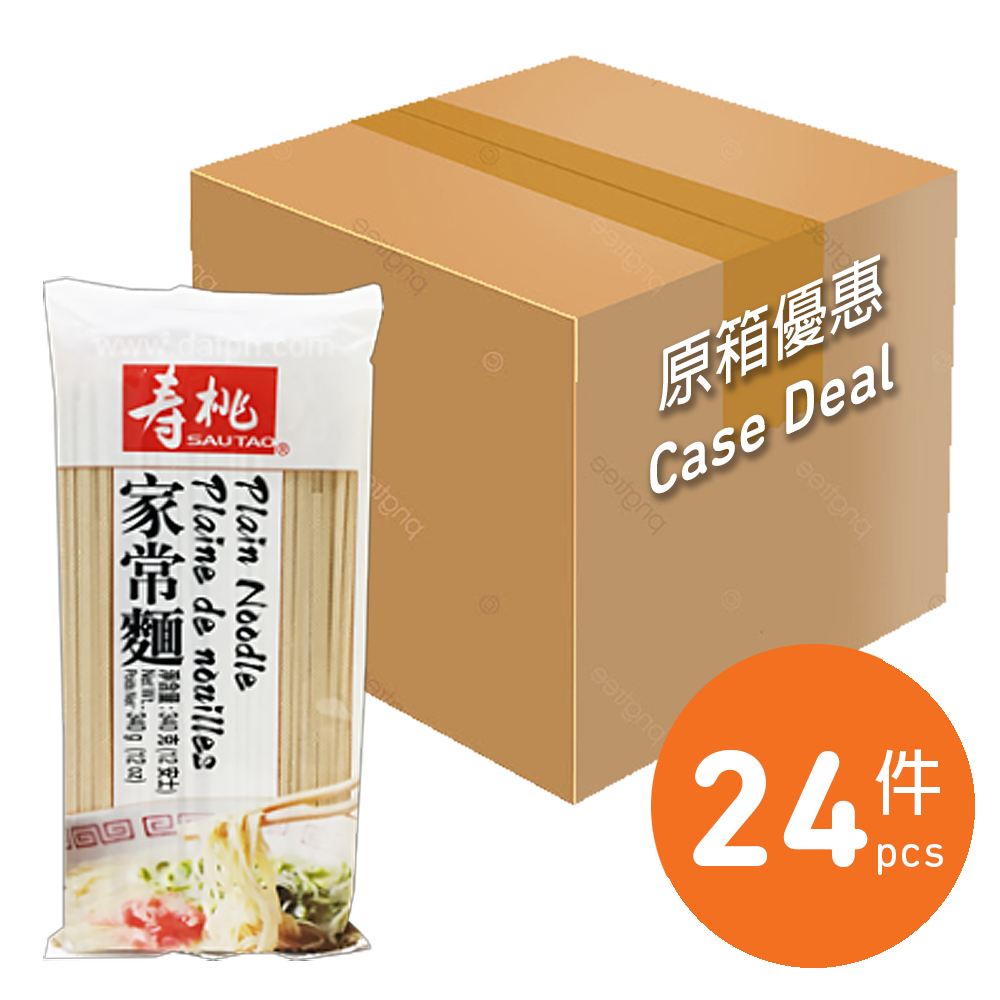 原箱优惠-寿桃牌家常面 340g x 24包