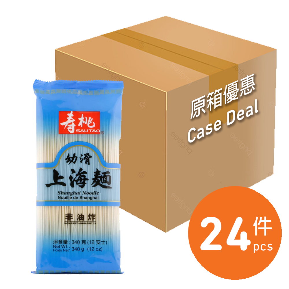 原箱优惠-寿桃牌上海面 340g x 24包